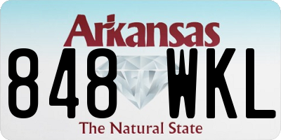 AR license plate 848WKL