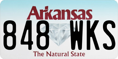 AR license plate 848WKS