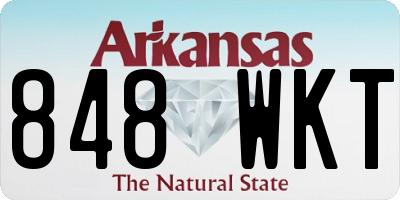 AR license plate 848WKT