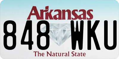 AR license plate 848WKU
