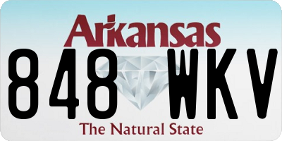 AR license plate 848WKV