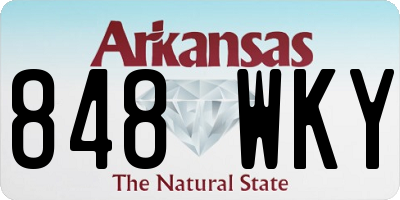 AR license plate 848WKY