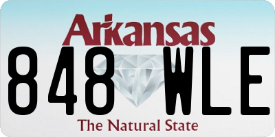 AR license plate 848WLE