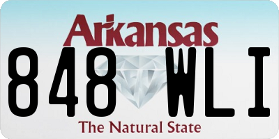 AR license plate 848WLI