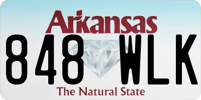 AR license plate 848WLK