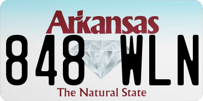AR license plate 848WLN