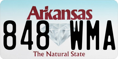 AR license plate 848WMA