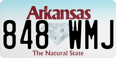 AR license plate 848WMJ