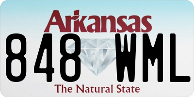 AR license plate 848WML