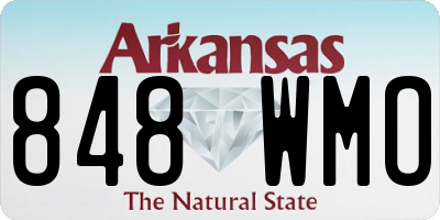 AR license plate 848WMO