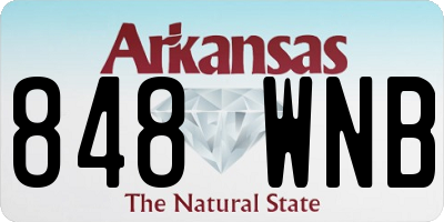 AR license plate 848WNB
