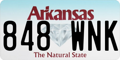 AR license plate 848WNK