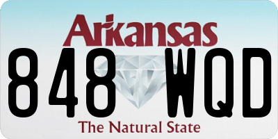 AR license plate 848WQD