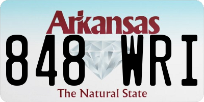 AR license plate 848WRI