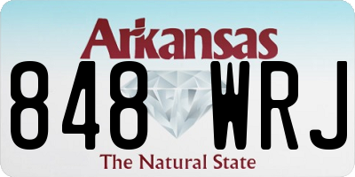 AR license plate 848WRJ