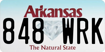 AR license plate 848WRK