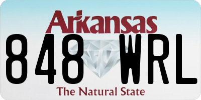 AR license plate 848WRL