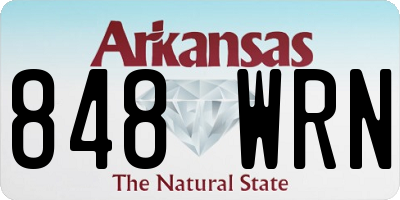 AR license plate 848WRN