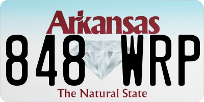 AR license plate 848WRP