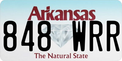 AR license plate 848WRR