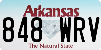 AR license plate 848WRV