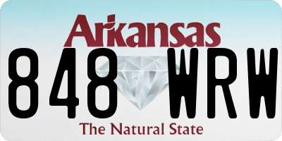 AR license plate 848WRW