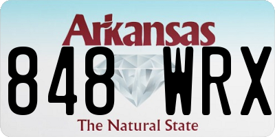 AR license plate 848WRX