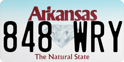 AR license plate 848WRY