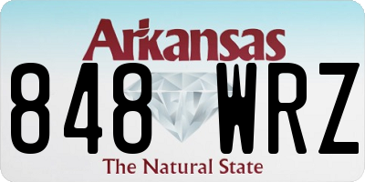 AR license plate 848WRZ