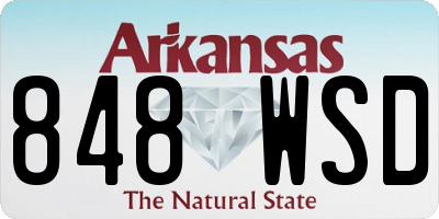 AR license plate 848WSD