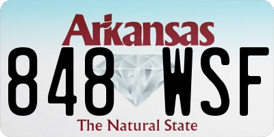AR license plate 848WSF