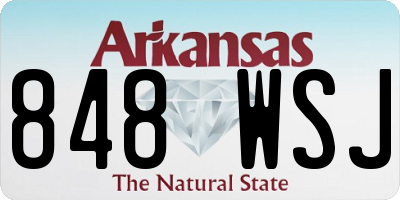 AR license plate 848WSJ