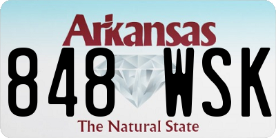 AR license plate 848WSK