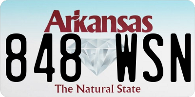 AR license plate 848WSN