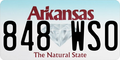 AR license plate 848WSO