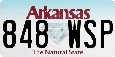 AR license plate 848WSP