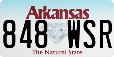 AR license plate 848WSR