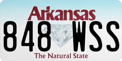 AR license plate 848WSS