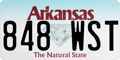 AR license plate 848WST