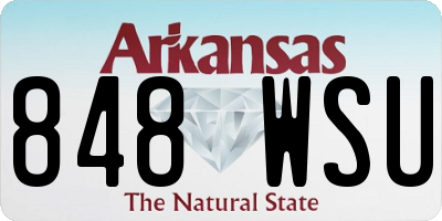 AR license plate 848WSU