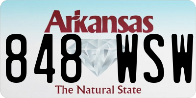 AR license plate 848WSW