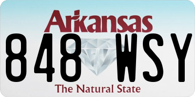 AR license plate 848WSY