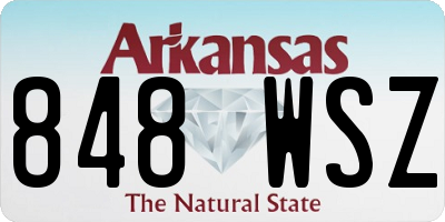 AR license plate 848WSZ