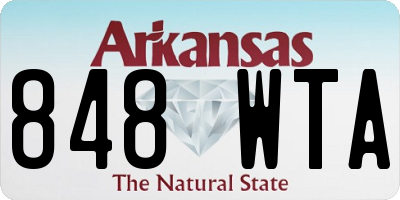 AR license plate 848WTA