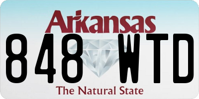 AR license plate 848WTD