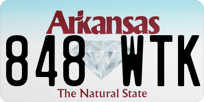 AR license plate 848WTK