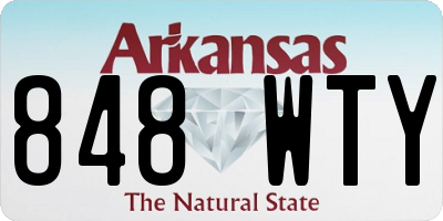 AR license plate 848WTY