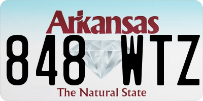 AR license plate 848WTZ