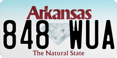 AR license plate 848WUA