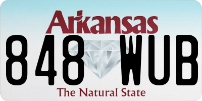 AR license plate 848WUB